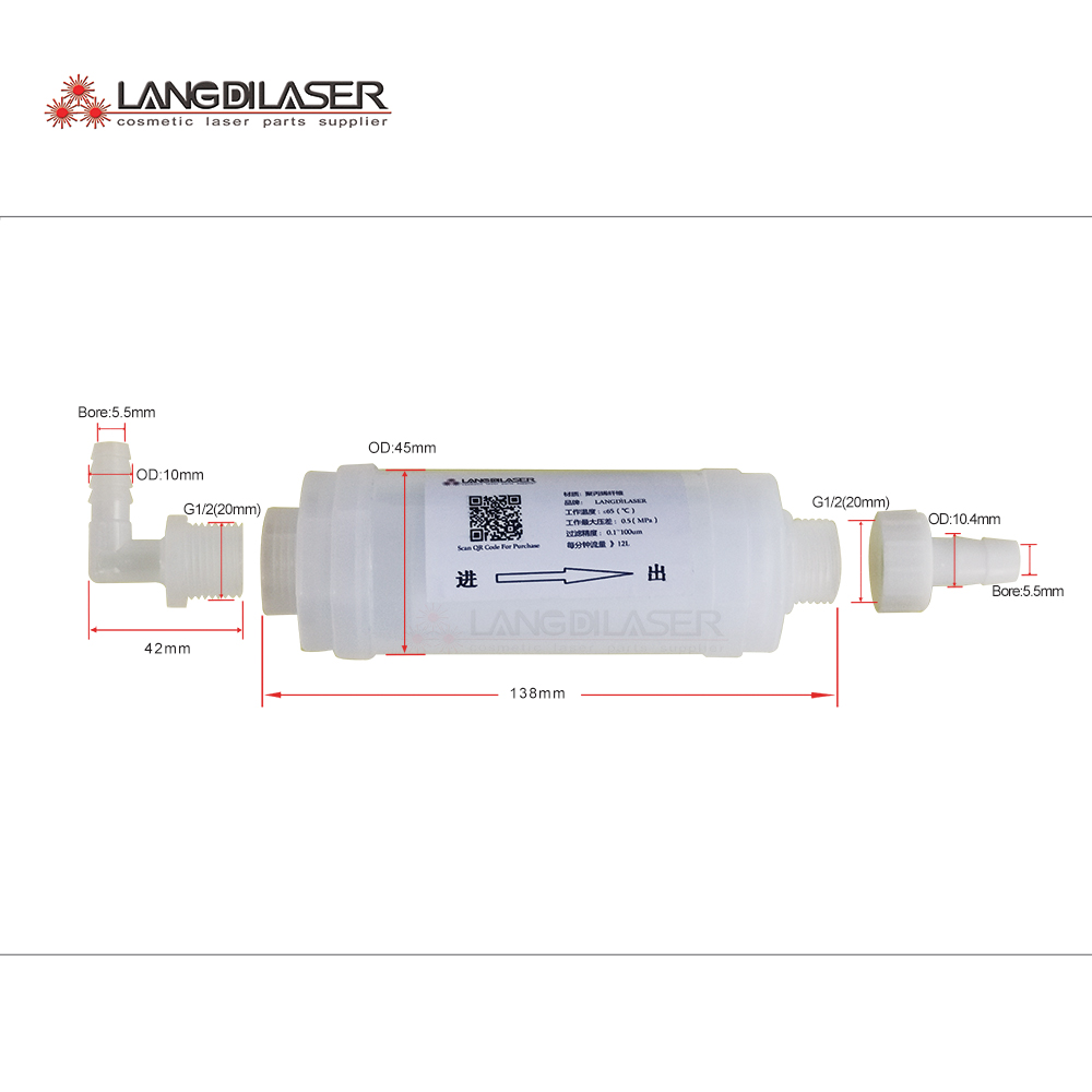 Industrial Hair Laser Machine - Diodenlaser-Wasserfiltersystem für Diodenlaser-Haarentfernungsmaschinenzubehör, industrieller Wasserfilter für