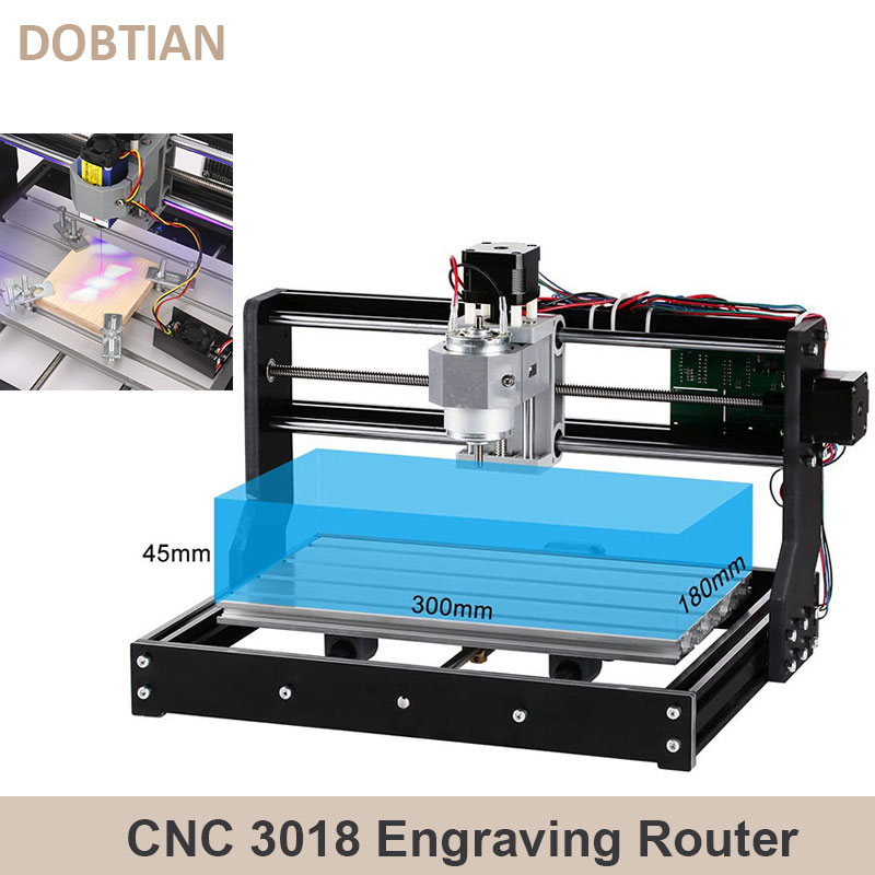 Industrial Handheld Laser Engraver - CNC 3018 PRO Holzgravurmaschine mit Lasergravurmodul,