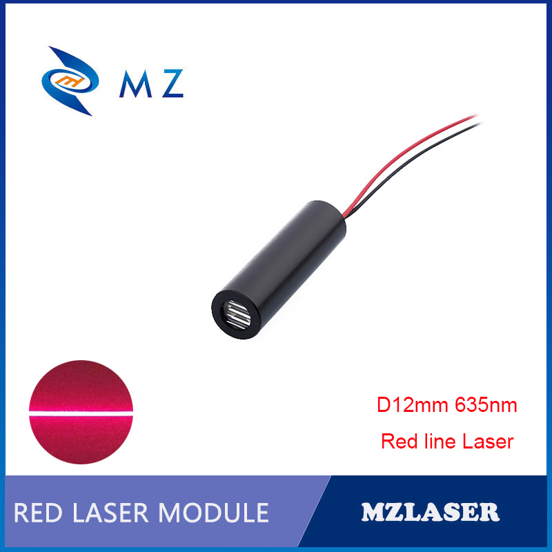 Industrial Laser Types - Kompaktes Mini-Laserdiodenmodul D12 mm, 635 nm,