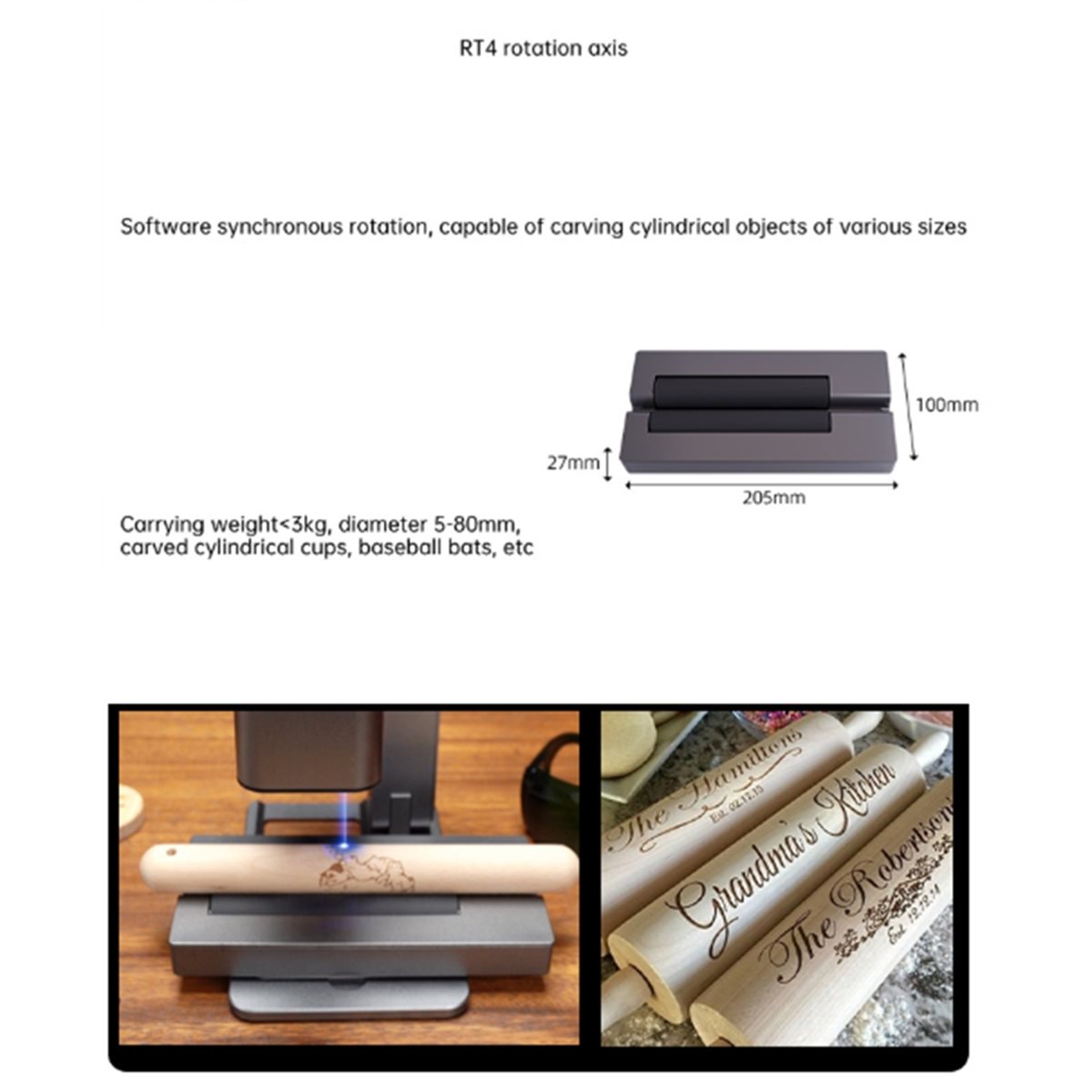 R4 Drehvorrichtung für MR.CARV – Rotary Axis Laser Engraver Bewertung und Preis