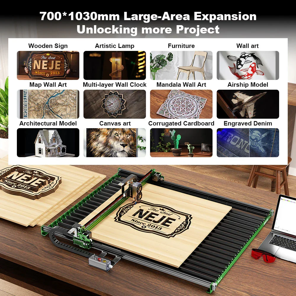 NEJE Max 4 V2 E80 24 W Hochges – Industrial Laser Engraver For Wood Bewertung und Preis