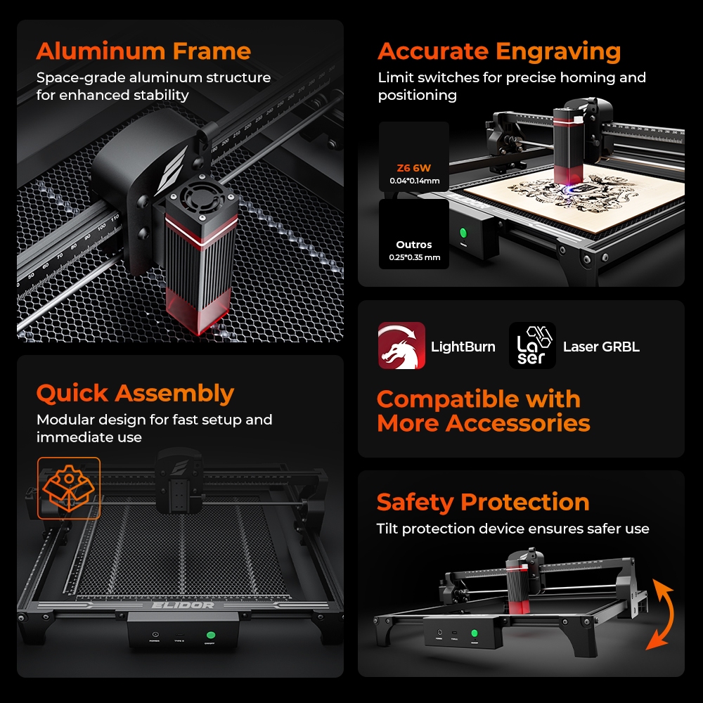 ELIDOR Z6 6W Lasergravierer un – Industrial Handheld Laser Engraver Bewertung und Preis