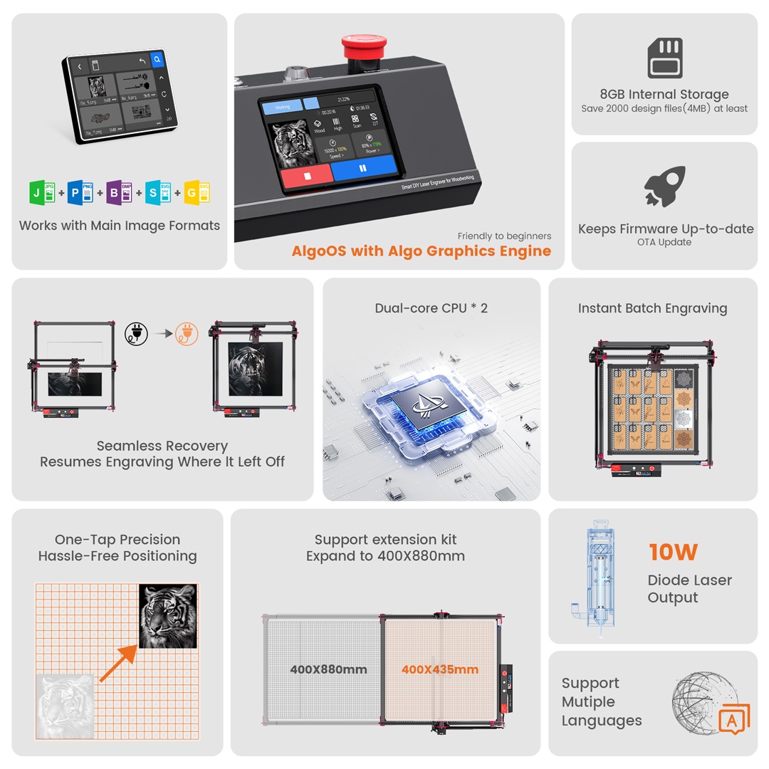 AlgoLaser DIY KIT MK2 10 W Las – Industrial Handheld Laser Engraver Bewertung und Preis